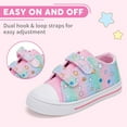 thumbnail image 3 of Toddler Sneakers for Girls Low Top Canvas Shoes Kids Casual Adjustable Straps Walking Shoes, Glitter, Size 10, 3 of 8