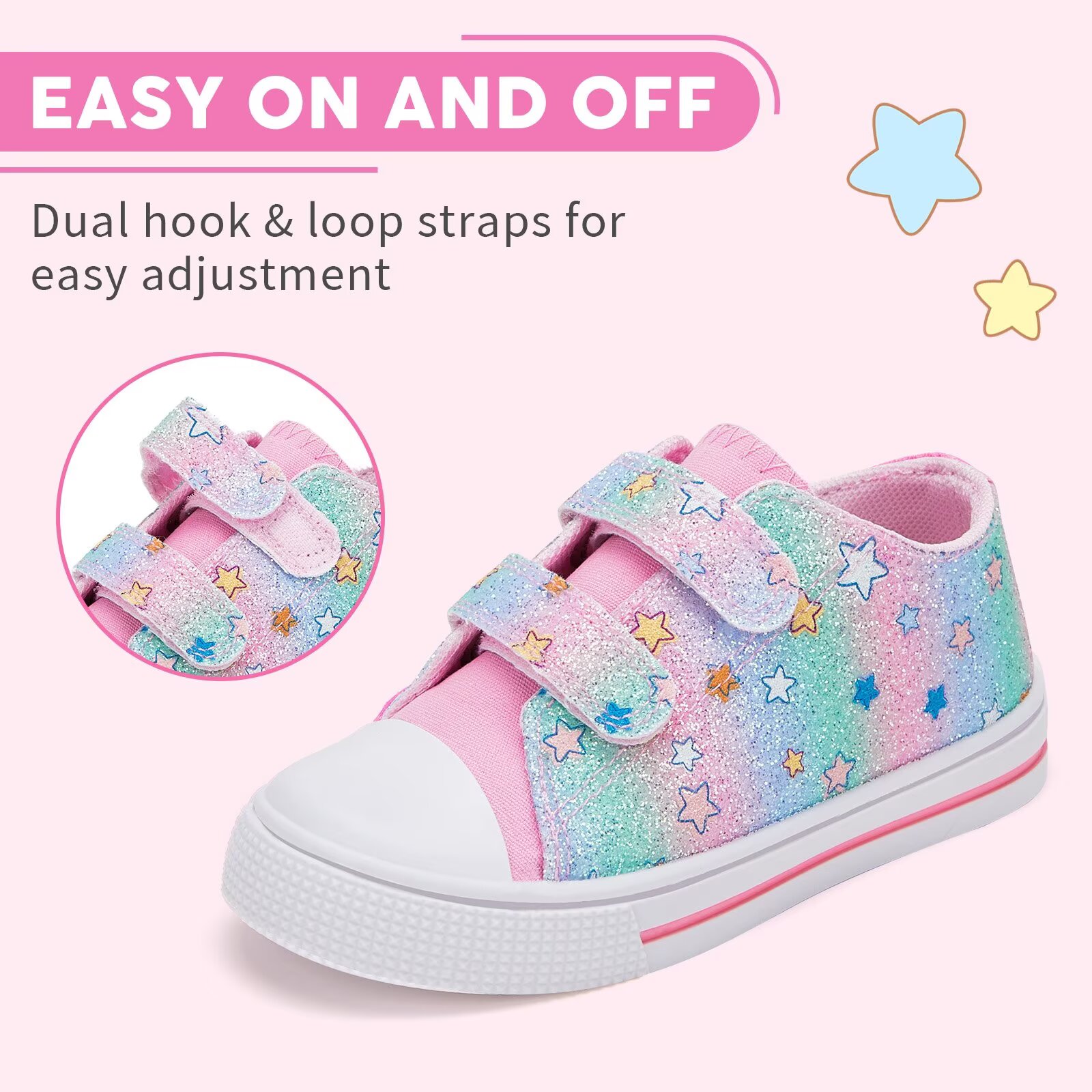 MOBYDICK Toddler Girls Low Top Canvas Sneakers photo 2