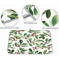 thumbnail image 3 of Christmas Dish Drying Mat for Kitchen Counter, Xmas Holly Berry Large Absorbent Dish Drainer Mat Non Slip Microfiber Drying Pad Coffee Bar Mat, 18 x 24 in, 3 of 7
