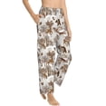 thumbnail image 2 of Daiia leaf Moose fox owls tree Women's Sleep Pant with Pockets and Drawstring,Pajama Pants-Large, 2 of 9