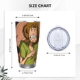 thumbnail image 4 of Lsque Scooby-Doo Pattern 20oz Car Cup with Lid and Straw, Insulated Coffee Cup with Straw Topper, Spill Proof Travel Coffee Mug, Stainless Steel Tumble, 4 of 8