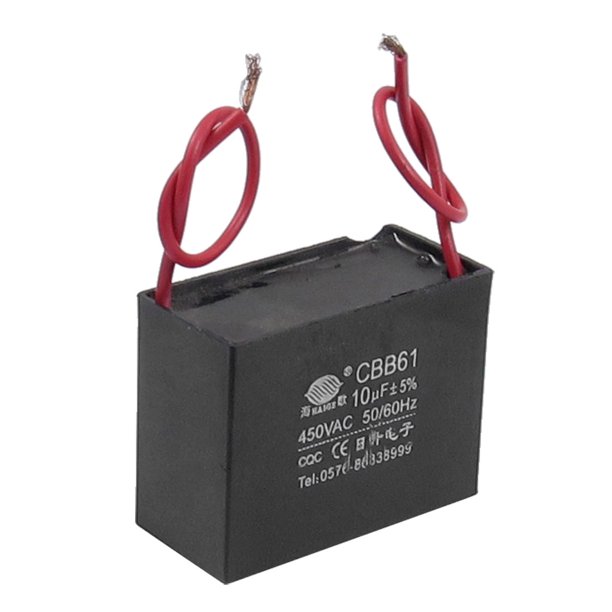 Cbb61 450vac 10uf 5 2 Red Wire Ceiling Fan Motor Run Capacitor