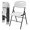 White-4 Pack, variant on Bonnlo Folding Chairs 10/6/4/2 Pack, Heavy Duty Foldable Chair with Steel Frame, Portable HDPE Plastic Seat for Outdoor Indoor Dinning Party Wedding School- White/Black Plastic Patio Chairs