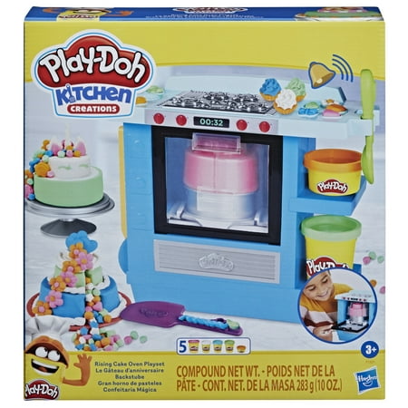 Play-Doh Kitchen Creations Rising Cake Oven Playset, Includes 5 Cans