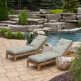 thumbnail image 4 of ARDEN Outdoor Plush Modern Tufted Chaise Cushion, 76 x 22, Water Repellent, Fade Resistant, Tufted Cushion for Chaise Lounger, Neutral Aurora Damask, 4 of 8
