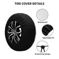 thumbnail image 2 of Susaid Tropics Palm Trees Print Tire Covers,Waterproof Anti-UV Snow Sun Rain Tire Covers for RV,Truck, SUV, Trailer, Camper-17 inch, 2 of 6