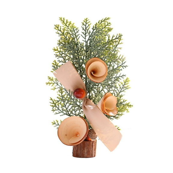 Christmas Decorations Artificial Christmas Trees 9.84inch Mini Flocked Cedar Tree Christmas Tree Ornament,Desktop Christmas Tree Scene Decoration Photography Prop