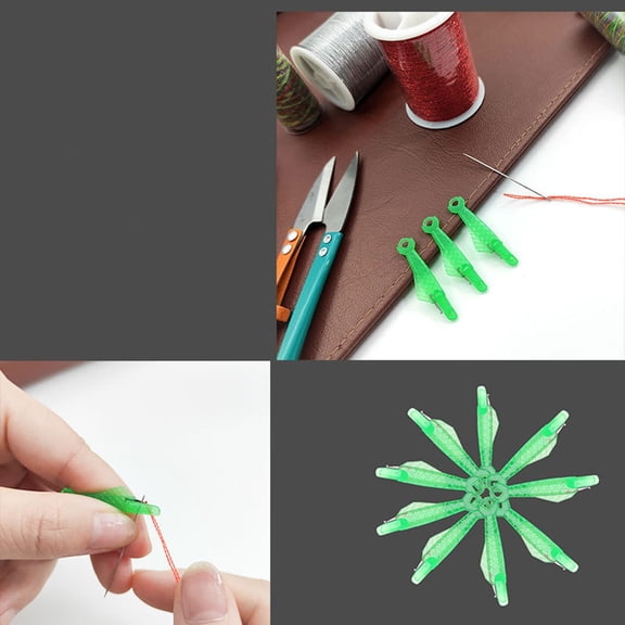 5-Pack Plastic Needle Threaders, Fish Mouth Automatic Sewing Needle Threader Easy-to-Use Threading Tool for Sewing & Embroidery