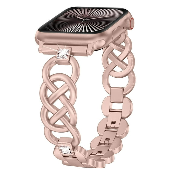 Wearlizer Celtic Knot Strap Compatible with Apple Watch Band for Women 42/41/40/38/46/45/44/49mm, Metal Braided Bracelet Strap for iWatch Ultra Series 10/9/8/7/6/5/4/3/2/1