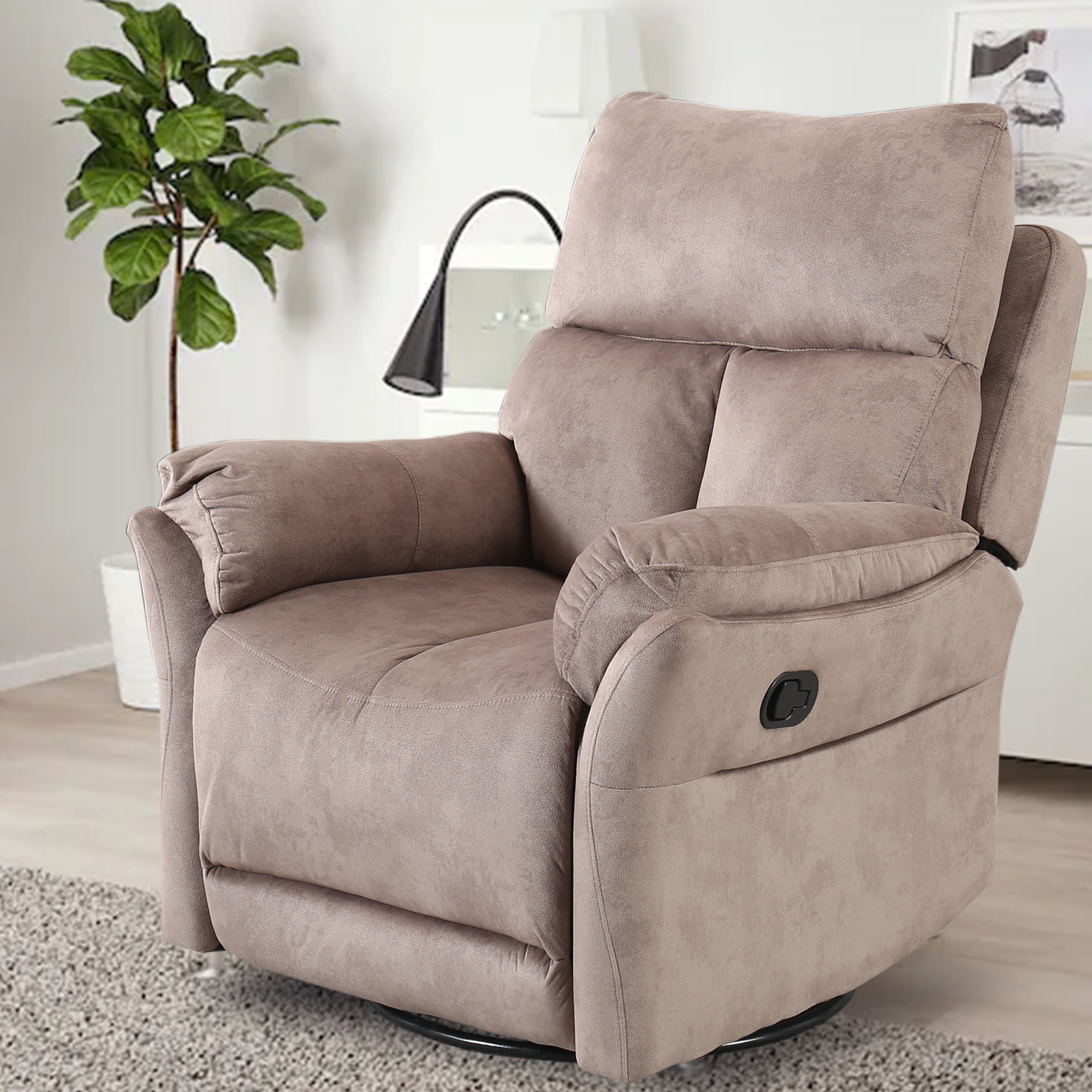 Ergonomic Reclining Chairs for Adult, BTMWAY 360 Degree Swivel Recliner
