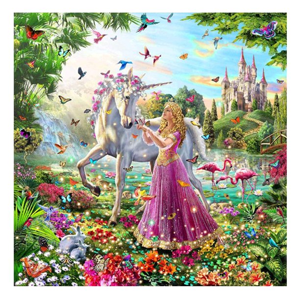Animal belleza bordado punto de cruz 5D resina diamante pintura decoración del hogar FLhrweasw Nuevo