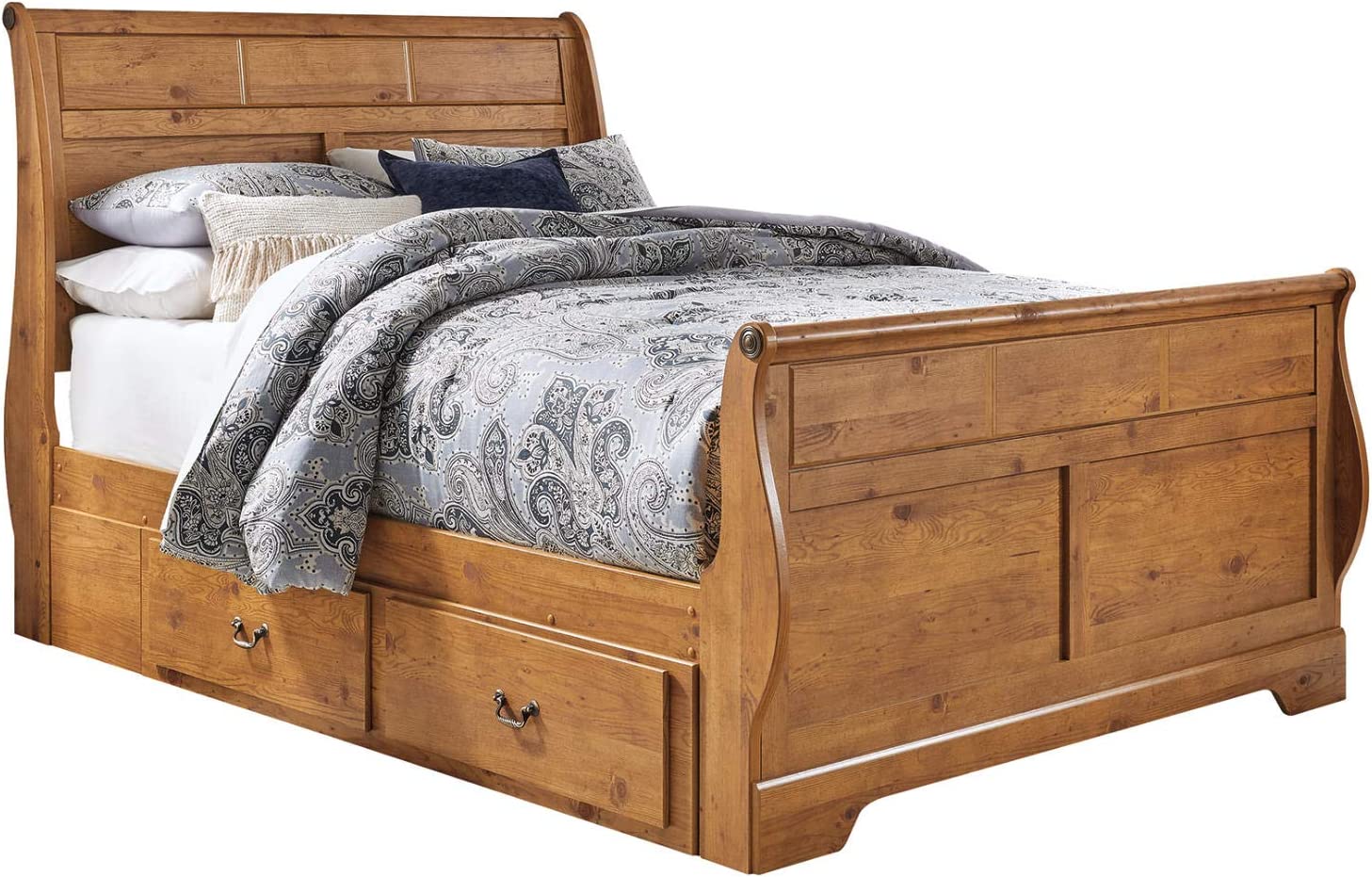 Signature Design by Ashley Bittersweet Light Brown Pine Grain Finish Queen Sleigh Headboard - image 2 of 5