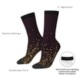 thumbnail image 4 of Uemuo Gold stars luxury sparkling Pattern Women's Crew Socks, Soft Durable Breathable Moisture-Wicking with Odor Control Cotton socks, 4 of 6