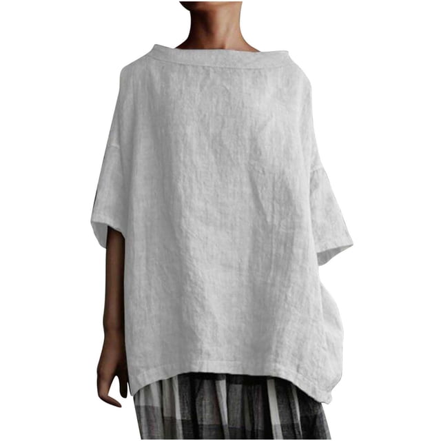Birdeem T-Shirt à Manches Courtes pour Femmes, en Coton Vintage et Uni, Col Rond, Style Élégant