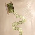 thumbnail image 4 of Ltvvegg 32.81ft Christmas Ribbon, 2.5in Ribbons Leaf Lace Shape Ribbons for Gift Wrapping Autumn Party Christmas Gifts Tree Decorations, Green, 4 of 7