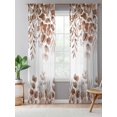 thumbnail image 5 of Sheer Curtains 96 Inches Long, Eucalyptus Leaves Semi Sheer Curtains Light Filtering Window Treatment, Grey Pink Summer Botanical Watercolor Weeping Privacy Voile Drapes for Living Room 52x96 Inch, 5 of 7