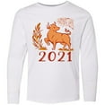 thumbnail image 3 of Inktastic 2021 Chinese New Year Ox Long Sleeve Youth T-Shirt, 3 of 5