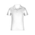 thumbnail image 3 of Mens Knit Polo Shirts Casual Short Sleeve Button Down Polo Shirt Performance Golf Polo Shirt Moisture Wicking Quick Dry Short For Men Casual Activewear White S, 3 of 6