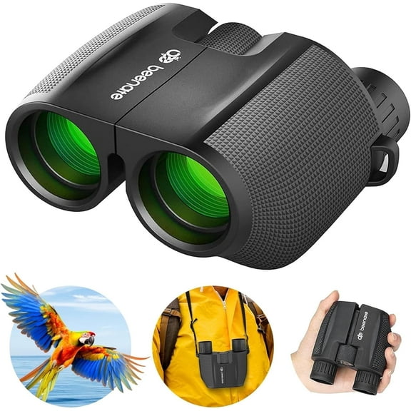 Compact Binoculars for Adults and Kids, 10x25 Binoculars for Bird Watching, Small Binoculars for Travel Sightseeing Hunting Wildlife Watching Outdoor Sports Games Concerts