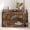 Brown, variant on Haverchair 48" Corner Cat Cage Furniture, Multi‑Functional Cat Litter Box Enclosure with Acrylic Front Door, Side Cat Access Holes, Platform & Climbing Ladder, Space‑Saving Indoor Cat House Cabinet