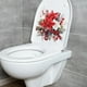 thumbnail image 4 of Red Floral Wall Sticker Bedroom Door Bedside Table Background Decoration Self Adhesive Sticker Bathroom 10.8x10.8in, 4 of 6