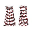 thumbnail image 7 of Honeii Ladybugs on Black and White Striped1 Print Women's Sleeveless Dress, Loose Fit Casual Dress for Women, Summer Fashion Dress, 7 of 7