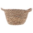 thumbnail image 4 of Cesta de almacenamiento de maceta de lino tejida a mano Contenedor multiusos en maceta Contenedor de almacenamiento con asa doble gruesa (marrón claro), 4 of 6