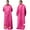 Pink, variant on iiniim Men's Priest Robe with Gold Trim and Cross Front Zip Stand Collar Long Sleeve for Church Worship White L