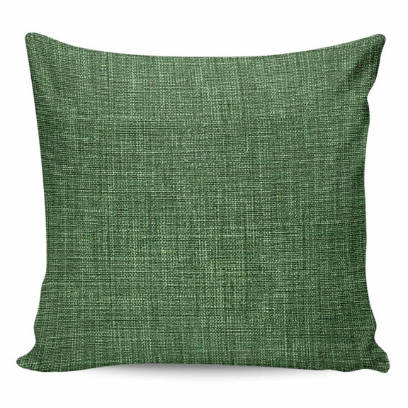 Dark Green Burlap Texture Pillow Covers 24x24 Inch Decorative Throw Pillow Cover, Farmhouse Vintage Green Sofa Pillowcases Accent Cushion Case Home Decor Bedroom Living Room