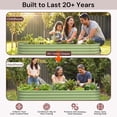 thumbnail image 2 of Annoell 2-Pack 30" Extra Tall Galvanized Raised Garden Bed, 8x2x2.5 ft Metal Planter for Outdoor Plants Large Flower Bed Deep Root for Vegetable - Brooklyn Grey, 2 of 9
