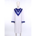 thumbnail image 3 of iiniim Robe de Chœur d'Église Unisexe avec Écharpe en Forme de V pour Diplômé Universitaire Lycée Adolescent Bleu M/160, 3 of 6