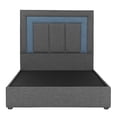 thumbnail image 2 of Box Base Cama Individual + Cabecera Bora Gris Oscuro, 2 of 8