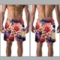 thumbnail image 3 of luoweisi Men's Beach Shorts Quick Dry Swim Trunks with Mesh Lining Art Flowers L, 3 of 5