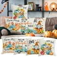 thumbnail image 2 of Darzheoy Fall Pillow Covers Pumpkin Throw Pillow Covers Cushion Cover Home Pillow Cases Set of 4 for Autumn Harvest Halloween Thanksgiving Day 18 X 18 inch, 2 of 9