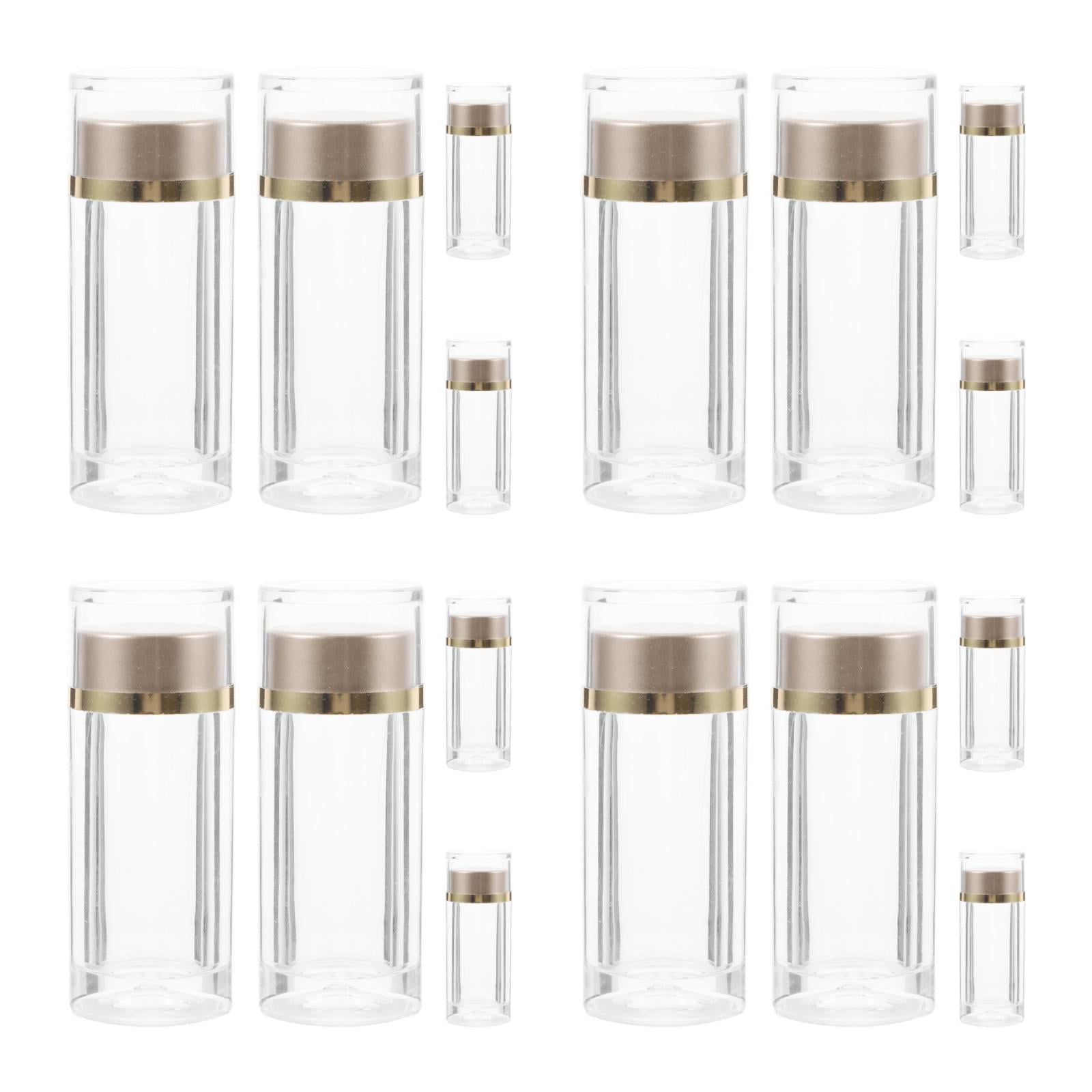Raindrops 16 pcs Mini Double Layer Cap Plastic Bottles Travel Sample Dispensers Liquid Dispenser Bottles for Oil Creams and Cosmetics