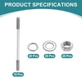 thumbnail image 3 of 10pcs M5x80mm Double End Threaded Stud Screw Bolt with Nuts and Washers, 3 of 6
