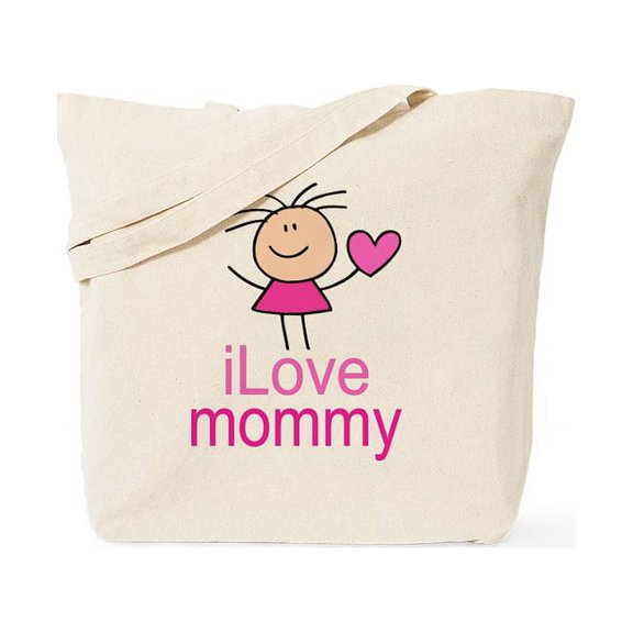 CafePress - Cute I Love My Mommy Tote Bag - Unisex Canvas Tote Bag, Beige, 1-Piece