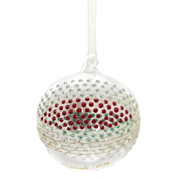 Holiday Ornaments CHRISTMAS CODE Glass Italian 207D09