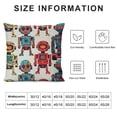 thumbnail image 5 of Robot Throw Pillow Cushion Cover, Various Different Super Robot Set in Cartoon Style Fantasy Futuristic Machine, Decorative Square Accent Pillow Case,Multicolor, 5 of 5