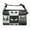 Black White Cat Squares, variant on Buckle Handle Insulated Picnic Lunch Bag With Adjustable Strap 7L Capacity Black White Cat Squares
