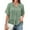 Green, variant on Women Tshirts Trendy Sawvnm Women V-Neck Sleeve Button-Front Ruffled Hem Solid Loose Casual Blouse Tank Tops for Women Green XL