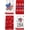 Red, variant on American Flag 4th of July Kitchen Towels Dish Towels, 18x26 Inch Stars Freedom I Love USA Decoration Hand Towels Set of 4