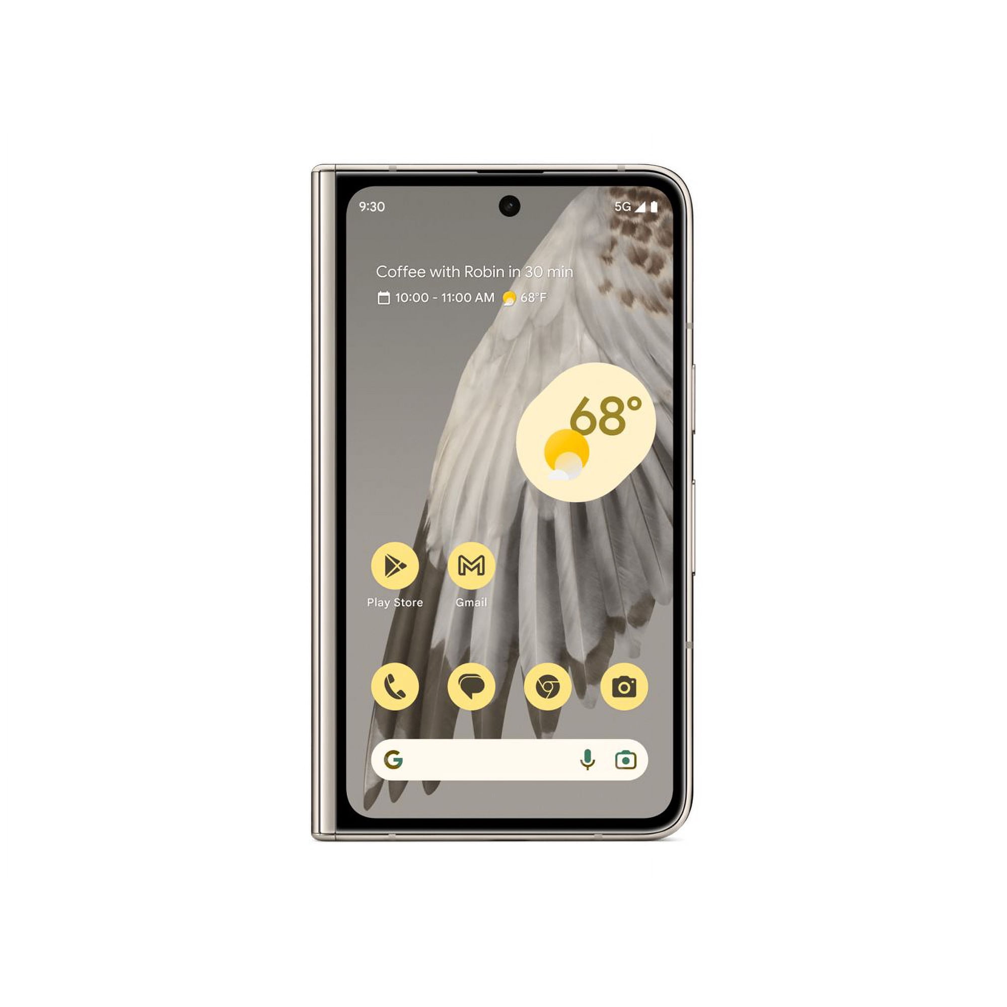 Google Pixel Fold G9FPL 256 GB Smartphone, 7.6" Flexible Folding Screen OLED HDR10+ 2208 x 1840, Octa-core (Cortex X1Dual-core (2 Core) 2.85 GHz + Cortex A78 Dual-core (2 Core) 2.35 GHz + Cortex A55