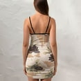 thumbnail image 4 of Ladies Elegant Sling Sleeveless Sexy Dress flowers, 4 of 6