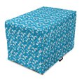 thumbnail image 1 of Floral Dog Crate Cover, Blossoming Magnolia Branches Flourishing Tree Spring Season Fragrance, Easy to Use Pet Kennel Cover for Dogs, 35" x 23" x 27", Sky Blue Indigo and White, by Ambesonne, 1 of 6