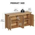 thumbnail image 4 of DEXTRUS Buffet Sideboard Cabinet, Farmhouse Kitchen Storage Cabinet with Doors and Shelves, Brown, 4 of 12