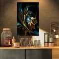 thumbnail image 1 of Design Art - Brown Blue Fractal Flower in Black, 1 of 3