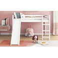 thumbnail image 3 of imerelez Loft Bed with Slide, Multifunctional Design, Full (White), 3 of 9