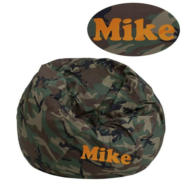 Personalized Small Camouflage Kids Bean Bag Chair