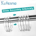 thumbnail image 3 of 144 PCS Clear Plastic Shower Curtain Rings, O-Ring Shower Curtain Hooks, Shower Hooks for Bathroom Rods,Decorative Curtain Hooks with Smooth Glide, No Tools Installation & Rust-Proof Design, 3 of 8